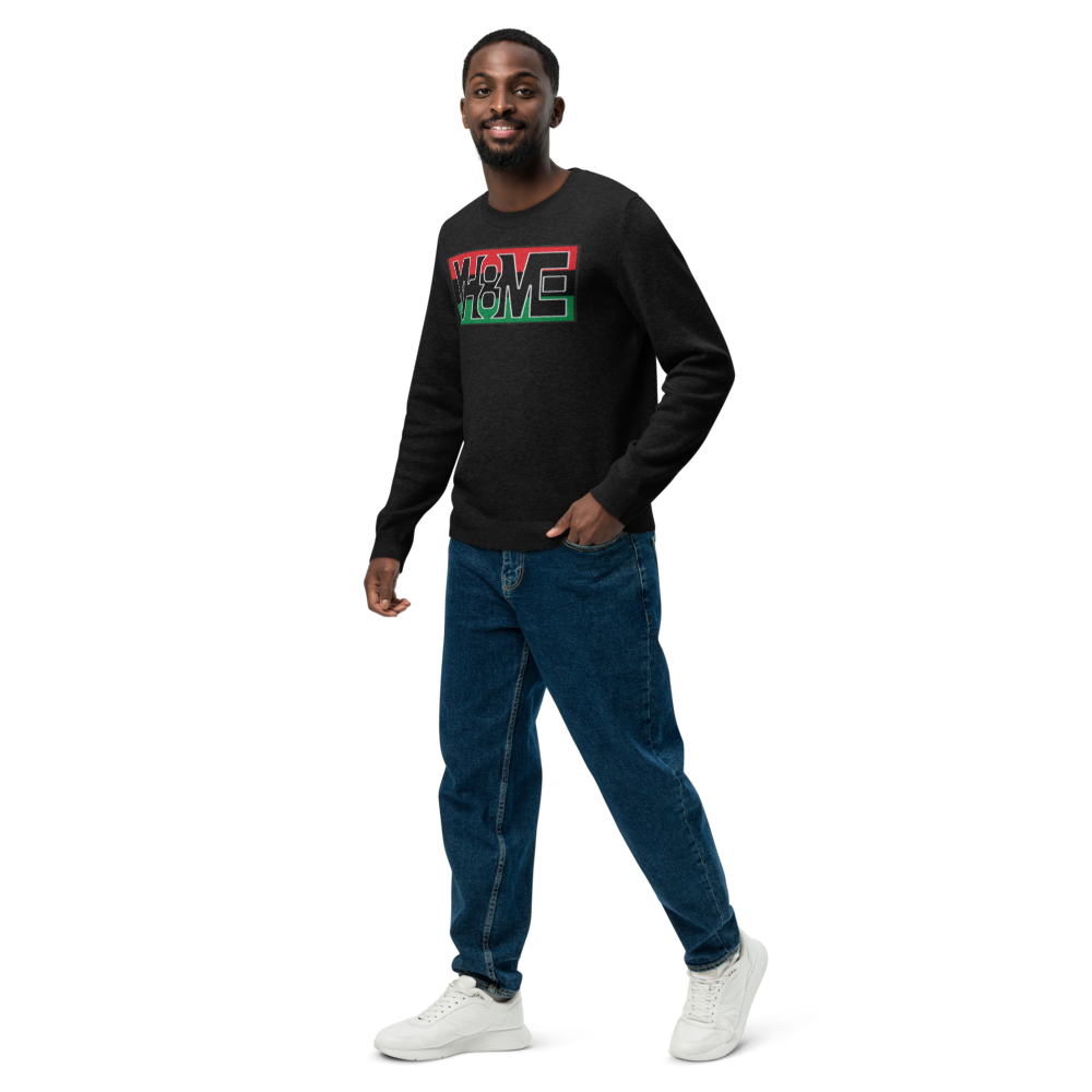 YH8ME BLACK PRIDE CUT-OUT KNITTED CREW NECK SWEATER angle 2