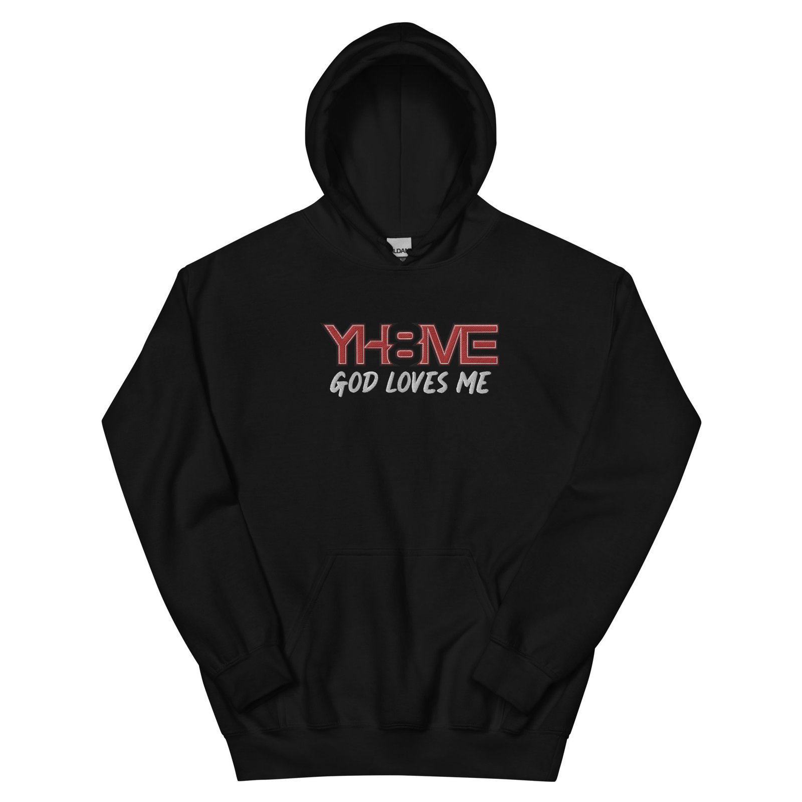 YH8ME GOD LOVES ME HOODIE (FRONT EMBROIDERED)