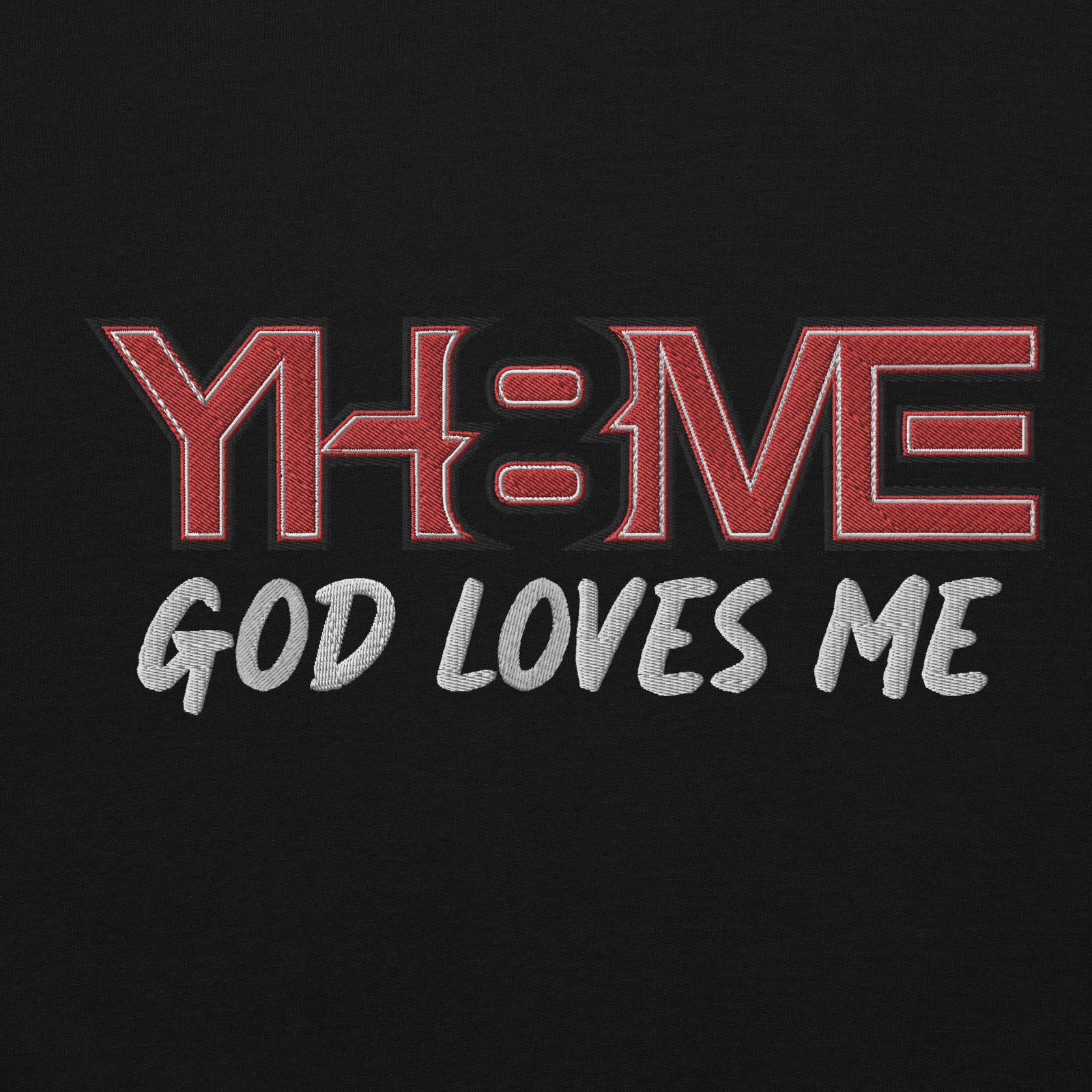 YH8ME GOD LOVES ME HOODIE (FRONT EMBROIDERED) angle 2