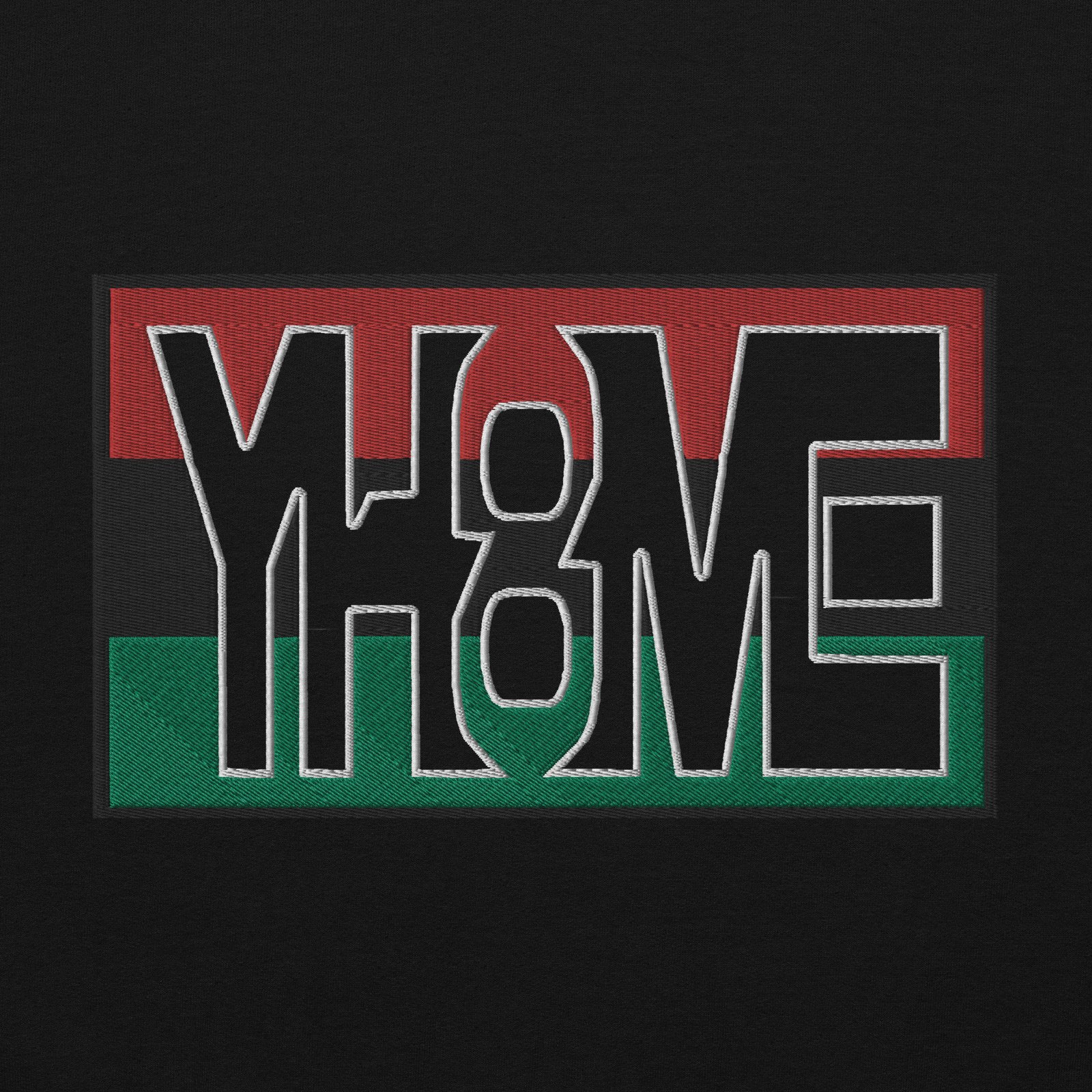 YH8ME BLACK PRIDE CUT OUT HOODIE (FRONT EMBRIODERED) angle 2