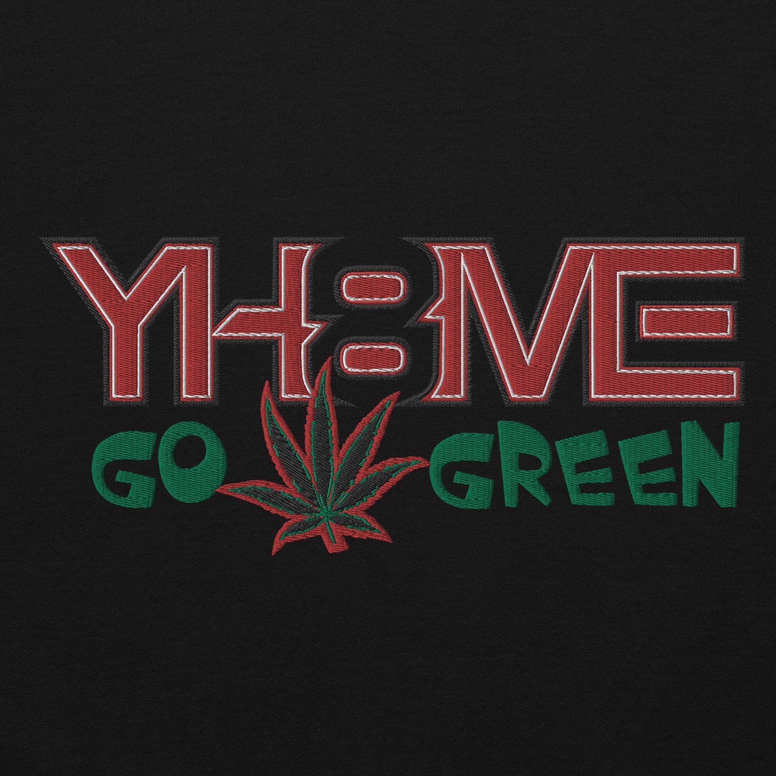 YH8ME GO GREEN HOODIE (FRONT EMBROIDERED) angle 2
