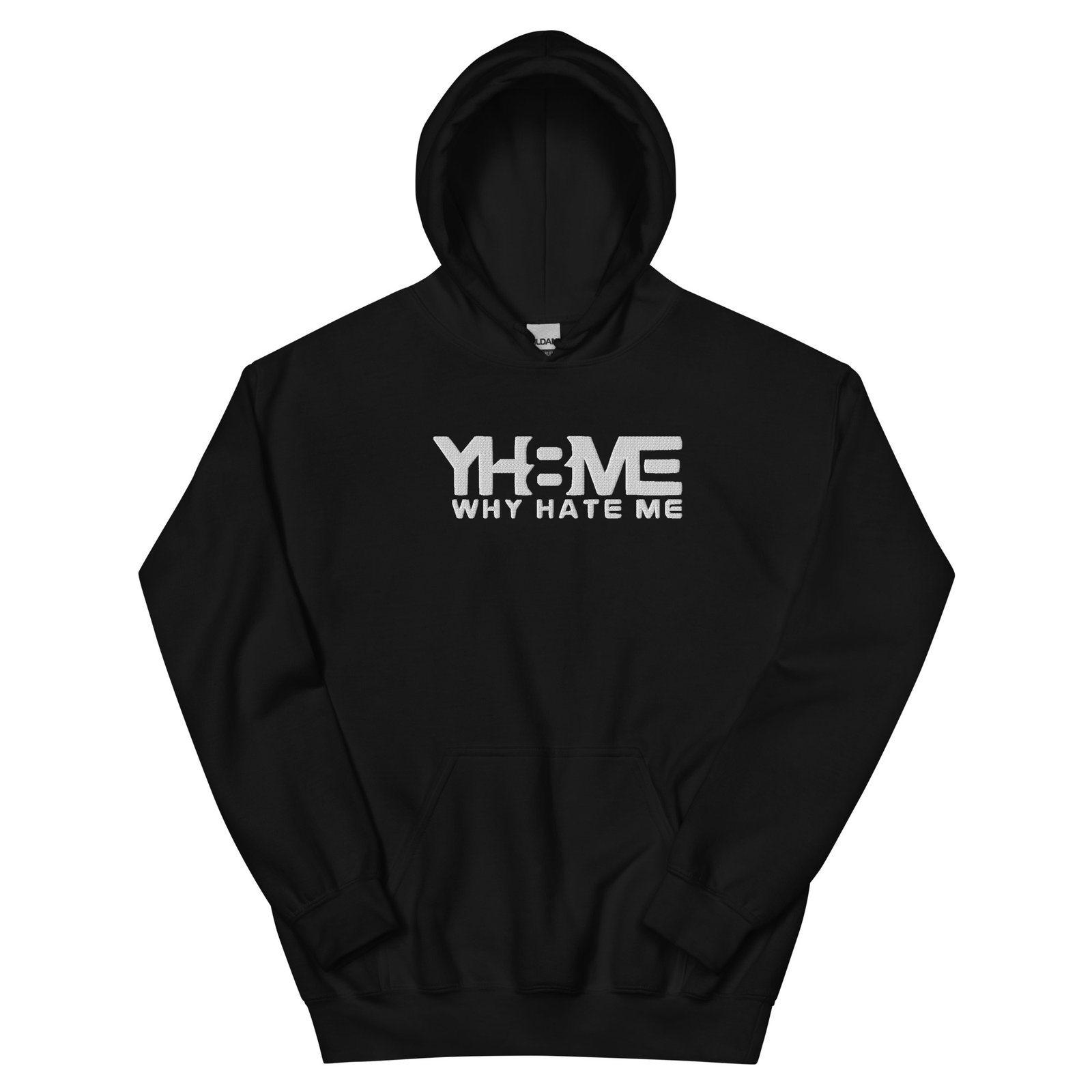 YH8ME HOODIE WHITE LOGO (FRONT EMBROIDERED)