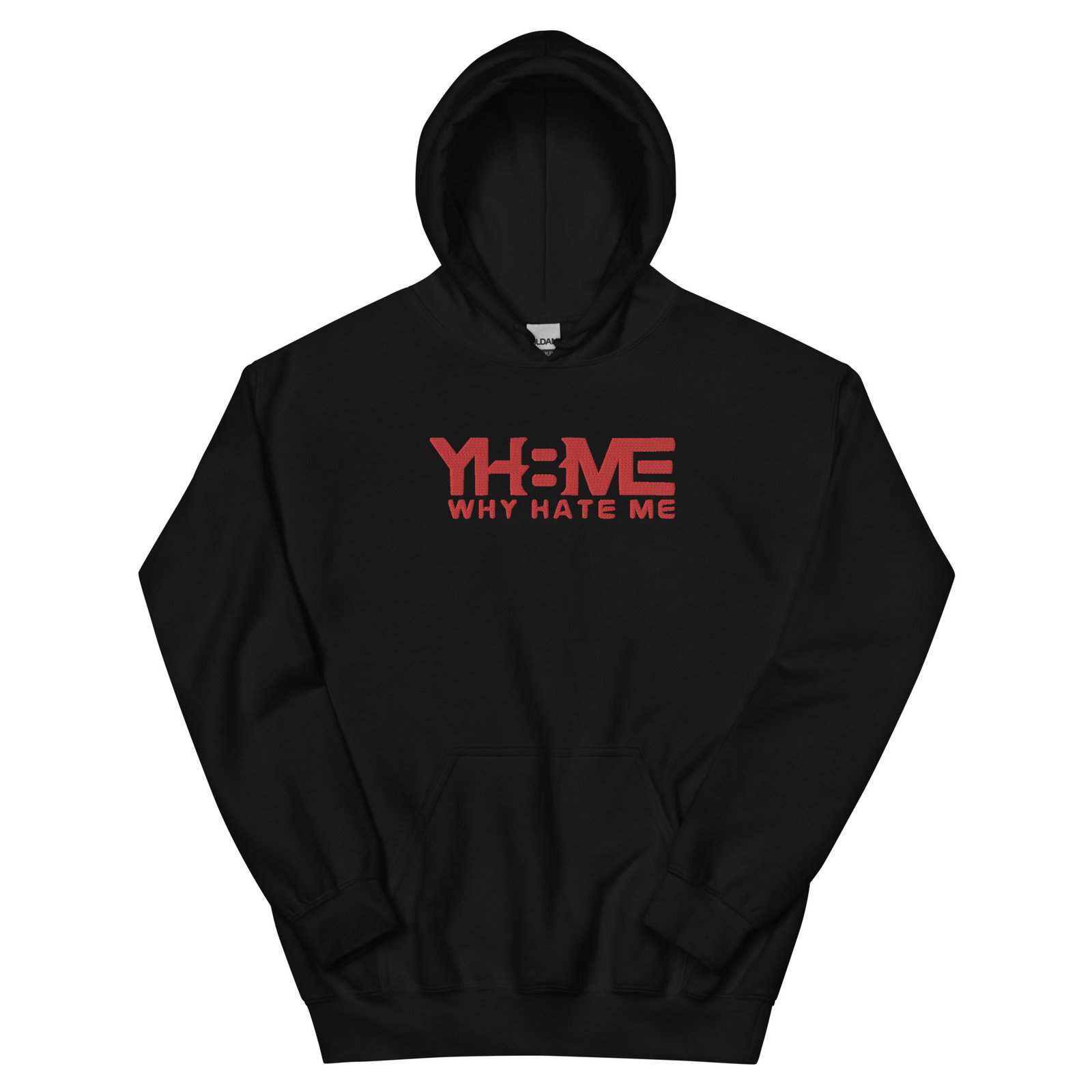 YH8ME HOODIE RED LOGO (FRONT EMBROIDERED)