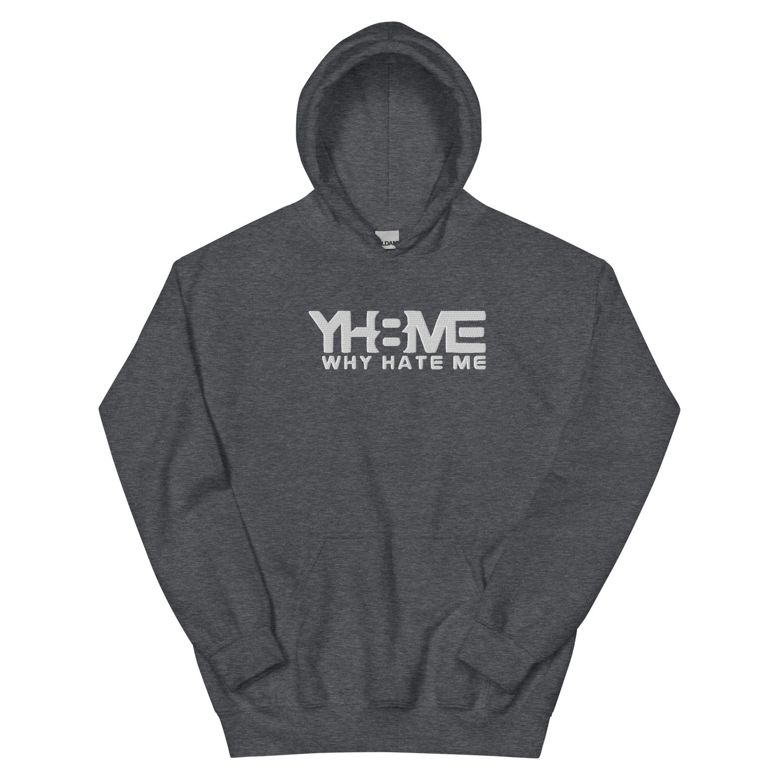 YH8ME HOODIE WHITE LOGO (FRONT EMBROIDERED) angle 12