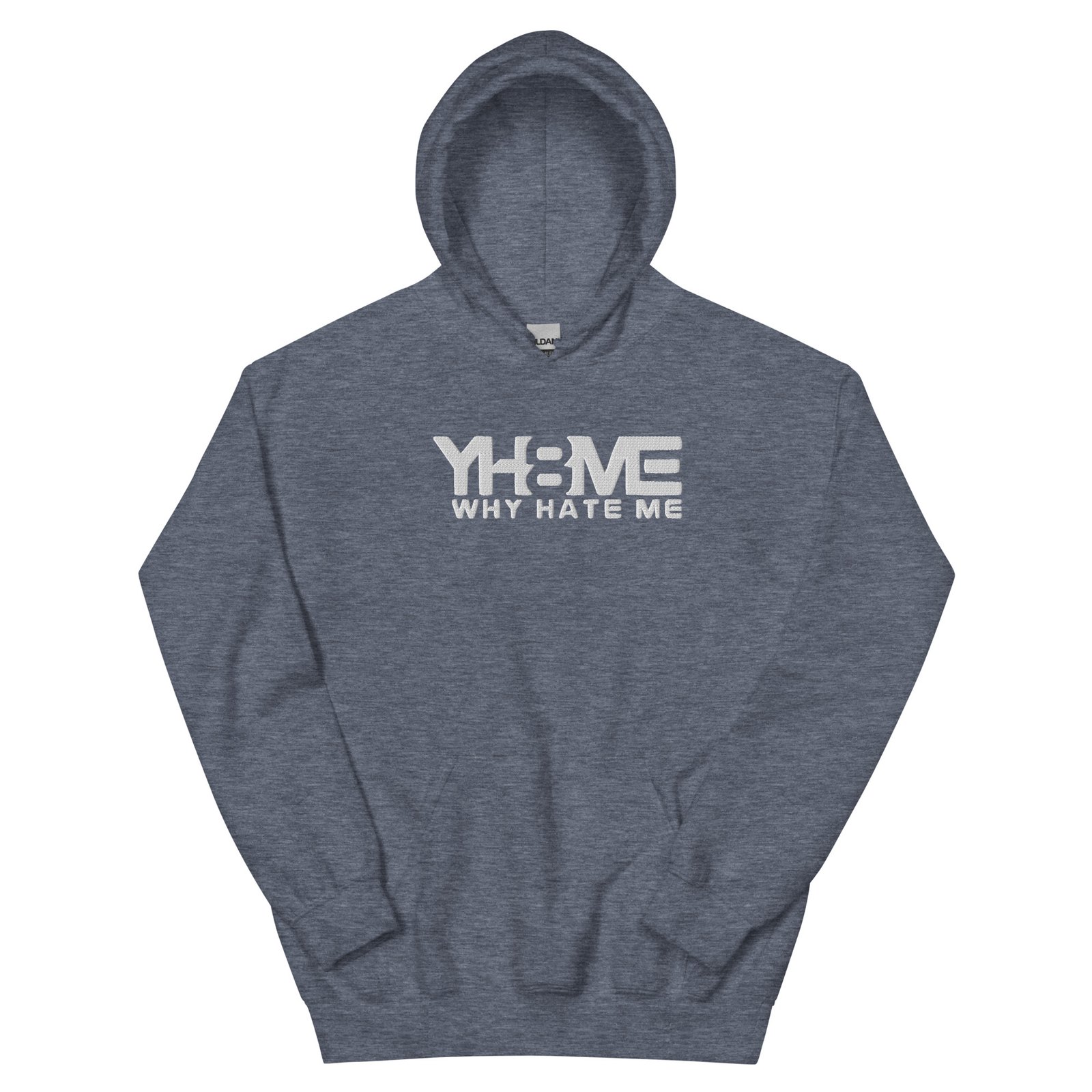 YH8ME HOODIE WHITE LOGO (FRONT EMBROIDERED) angle 18