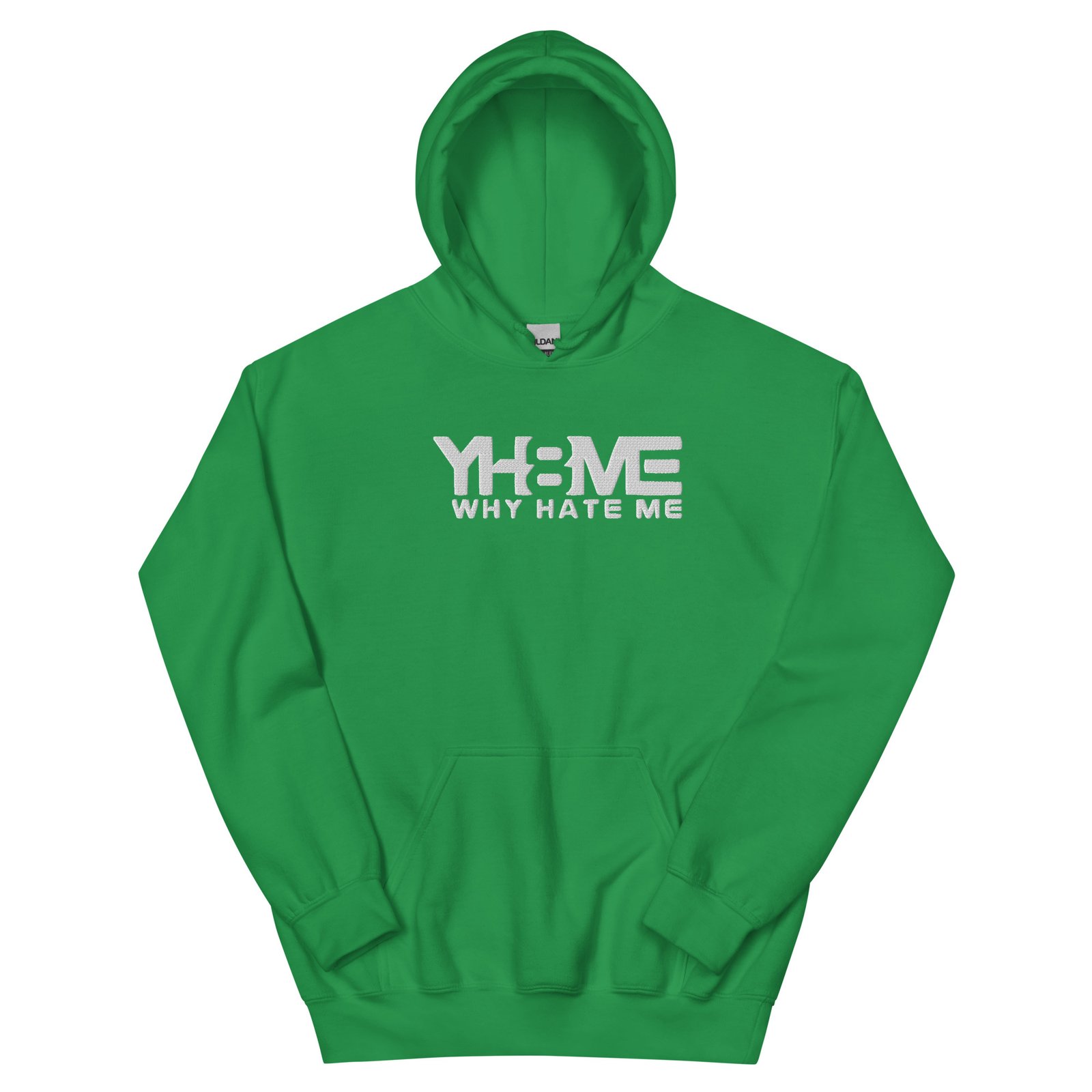 YH8ME HOODIE WHITE LOGO (FRONT EMBROIDERED) angle 20