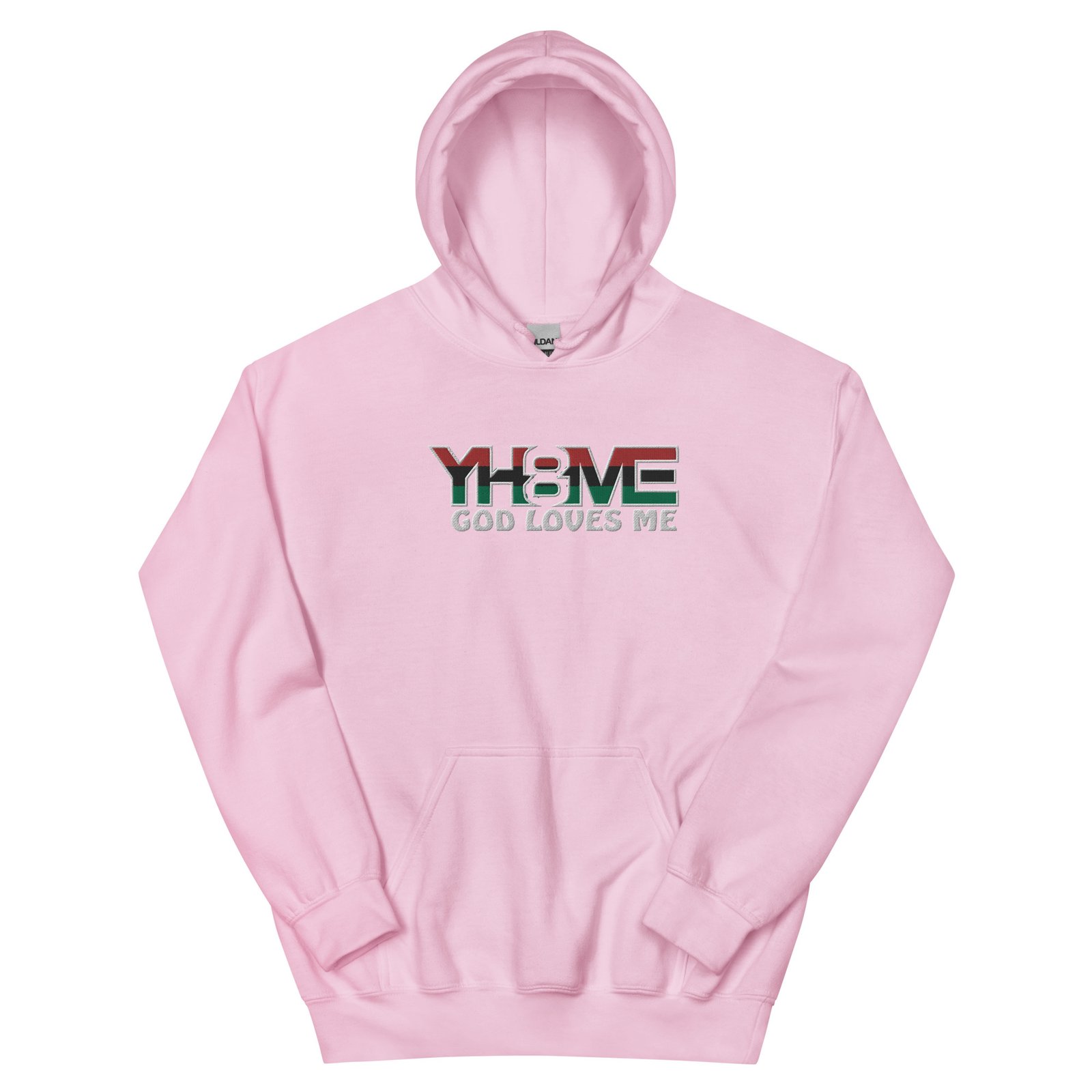 YH8ME GOD LOVES ME BLACK PRIDE HOODIE (FRONT EMBROIDERED) angle 11