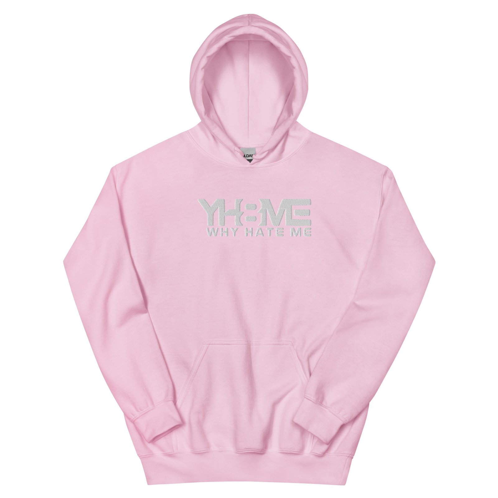 YH8ME HOODIE WHITE LOGO (FRONT EMBROIDERED) angle 30