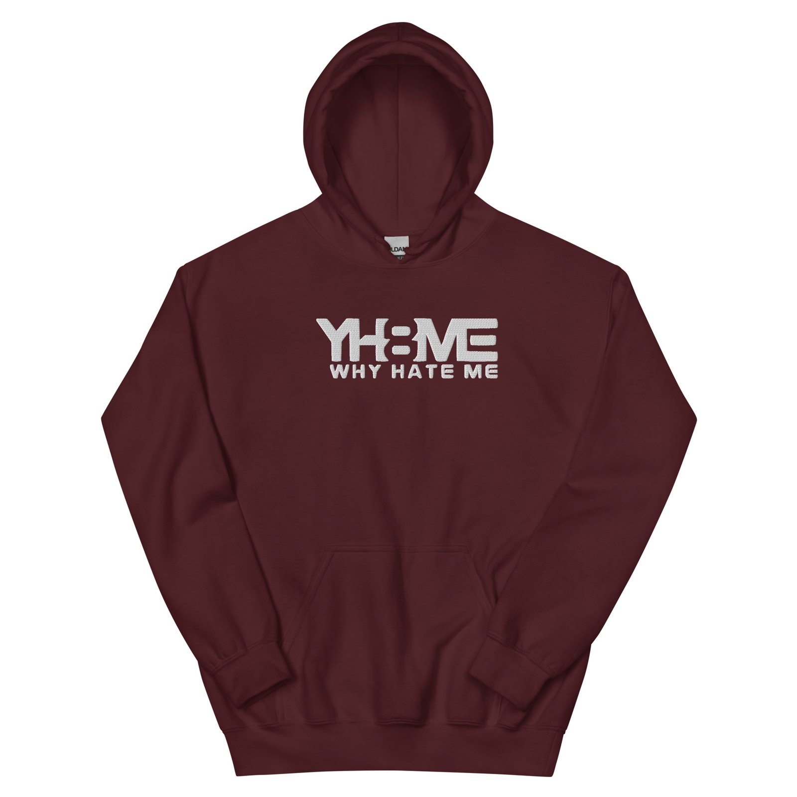 YH8ME HOODIE WHITE LOGO (FRONT EMBROIDERED) angle 6
