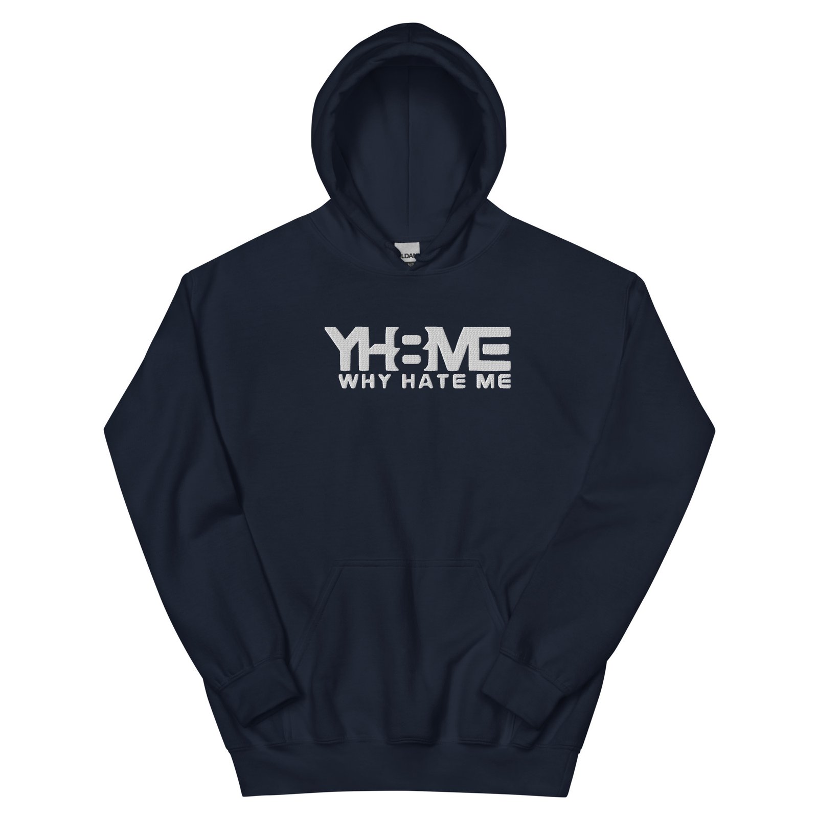 YH8ME HOODIE WHITE LOGO (FRONT EMBROIDERED) angle 4