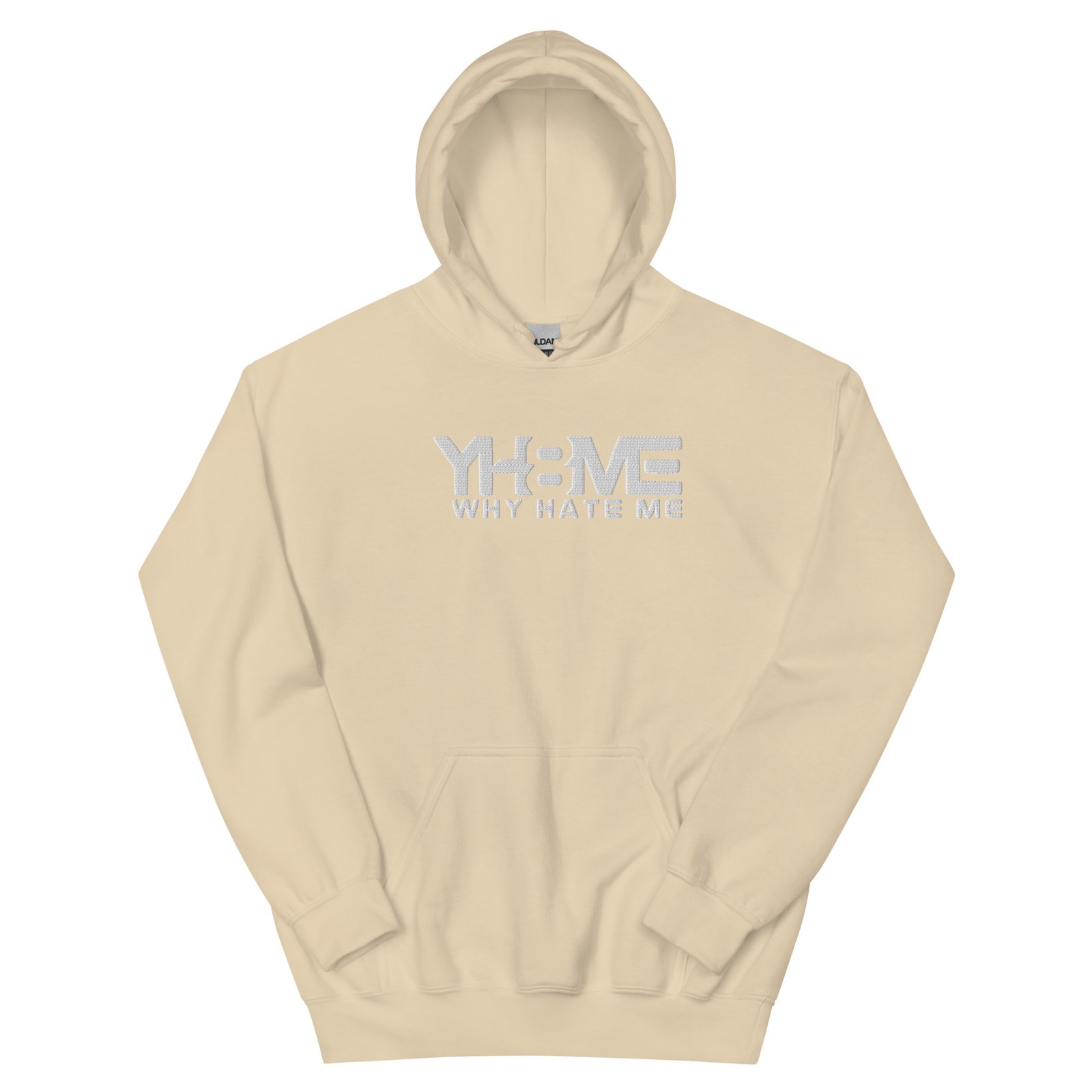 YH8ME HOODIE WHITE LOGO (FRONT EMBROIDERED) angle 28