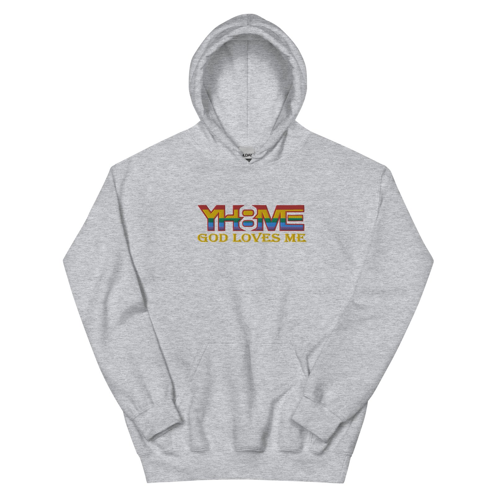 YH8ME PRIDE FLAG HOODIE (FRONT EMBROIDERED) angle 20