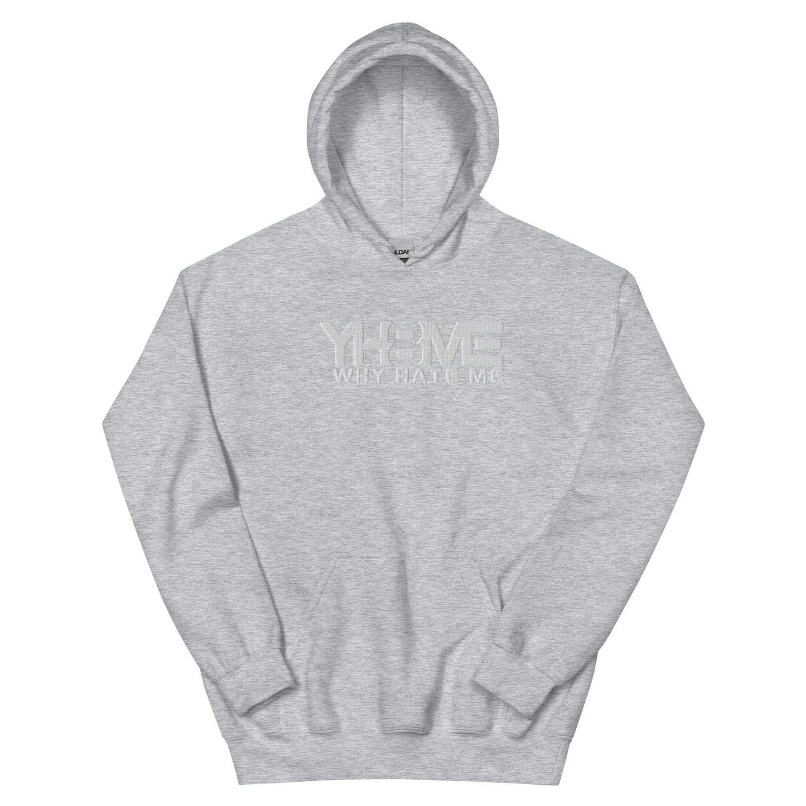 YH8ME HOODIE WHITE LOGO (FRONT EMBROIDERED) angle 24