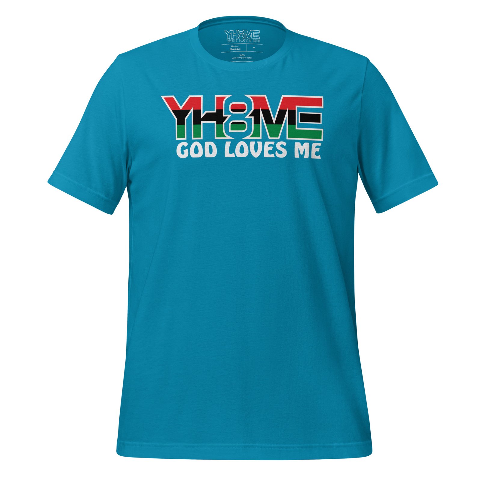 YH8ME GOD LOVES ME BLACK PRIDE T-SHIRT angle 26