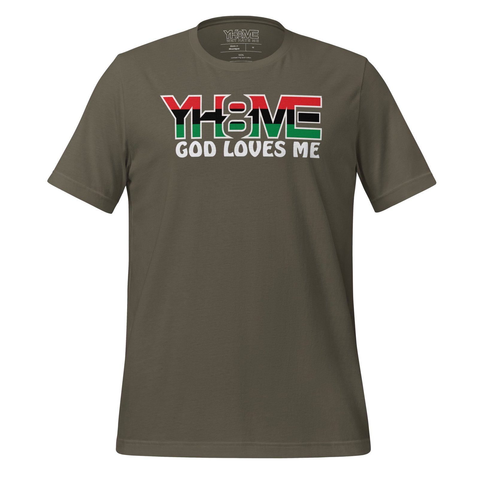 YH8ME GOD LOVES ME BLACK PRIDE T-SHIRT angle 22