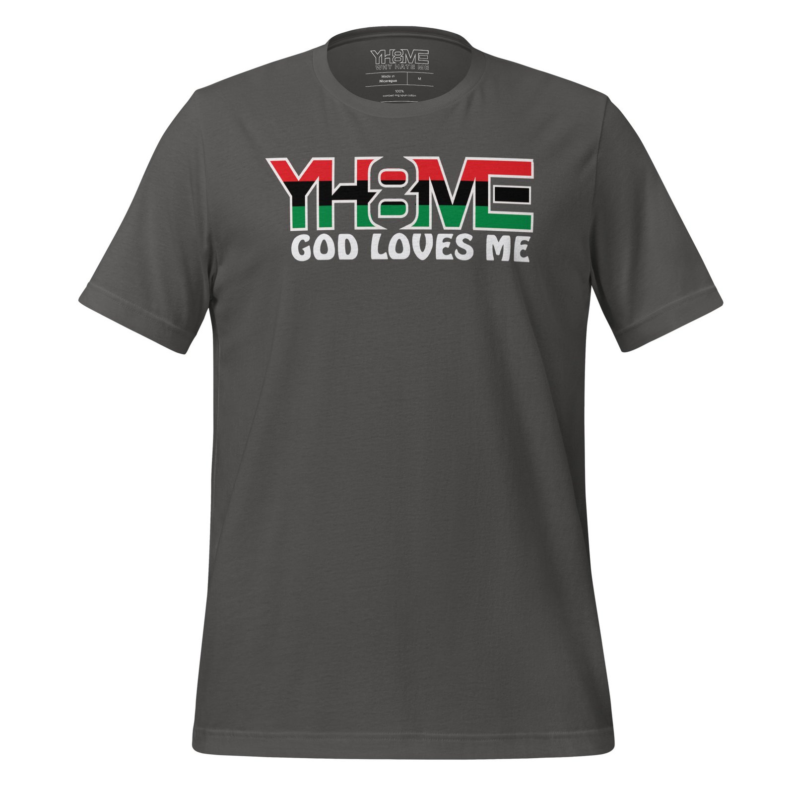YH8ME GOD LOVES ME BLACK PRIDE T-SHIRT angle 20