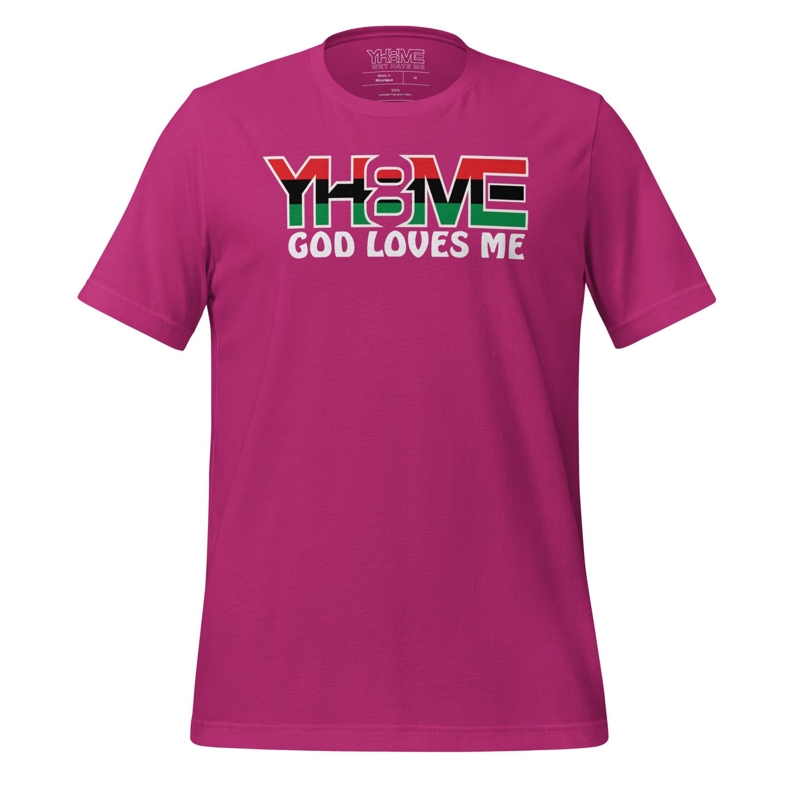 YH8ME GOD LOVES ME BLACK PRIDE T-SHIRT angle 18