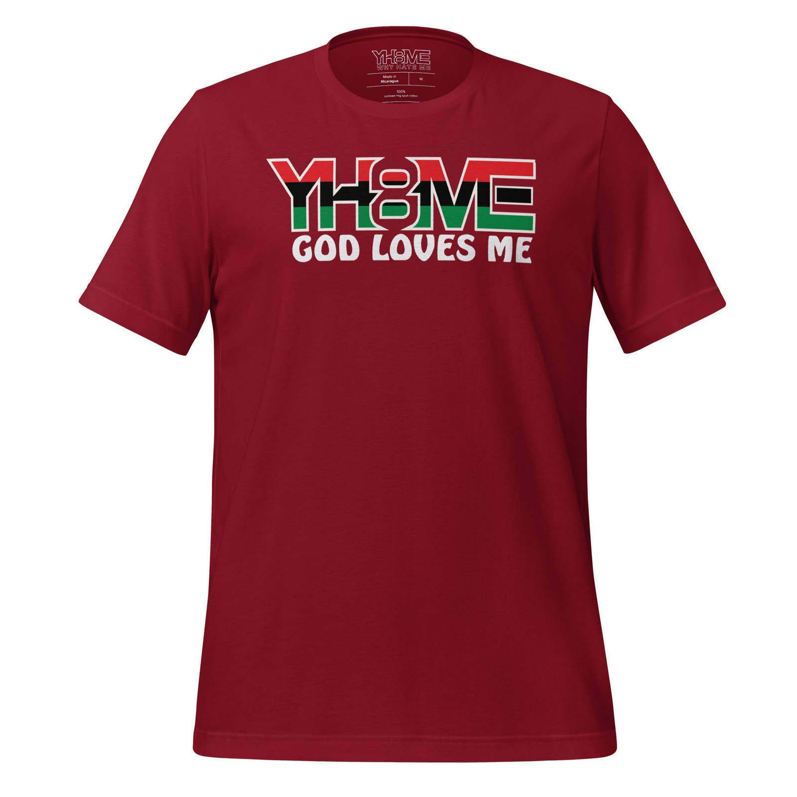 YH8ME GOD LOVES ME BLACK PRIDE T-SHIRT angle 6