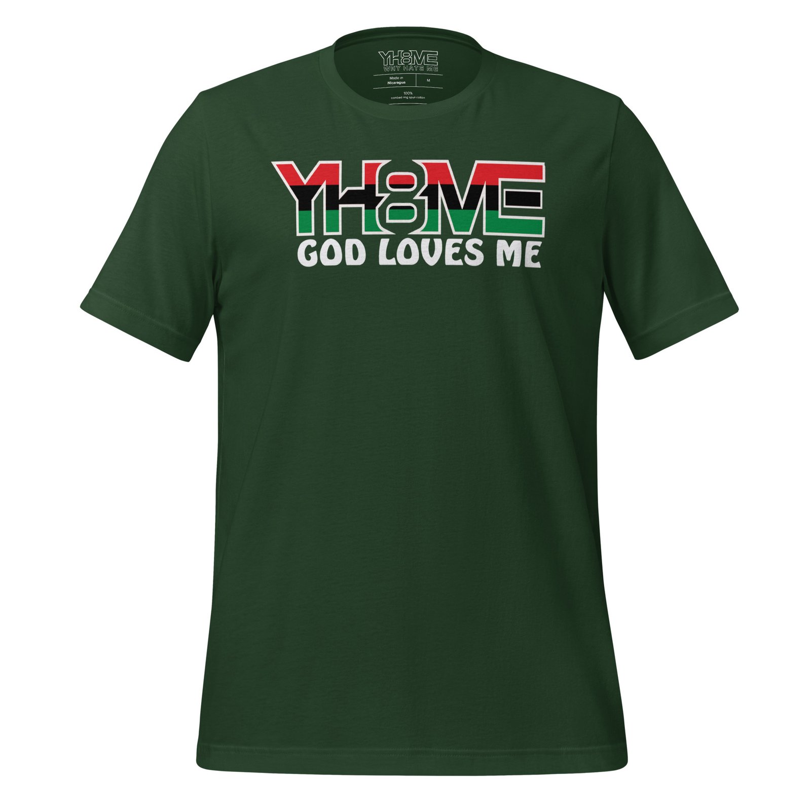 YH8ME GOD LOVES ME BLACK PRIDE T-SHIRT angle 14