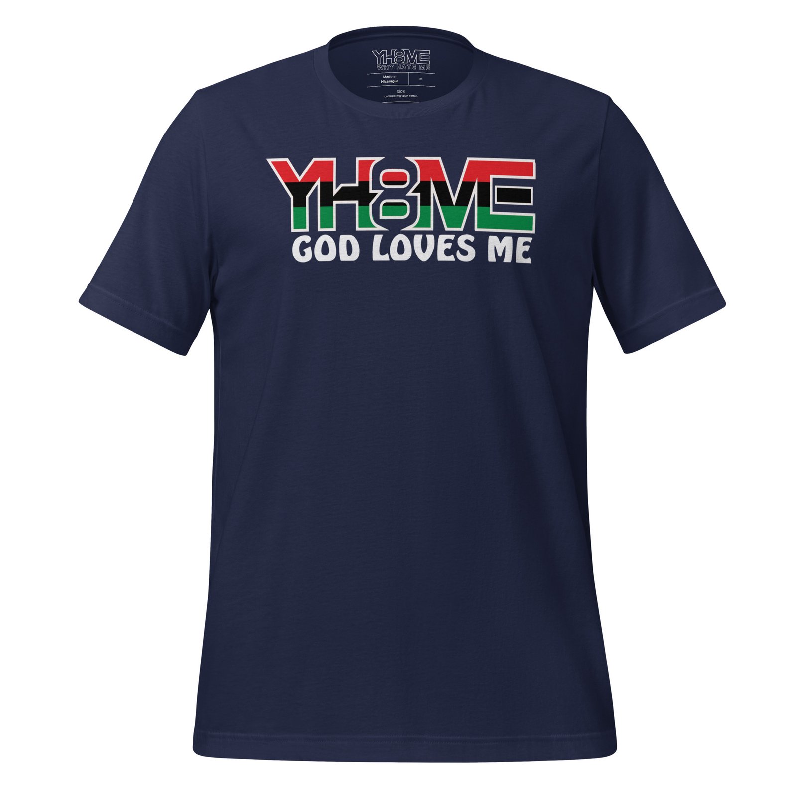 YH8ME GOD LOVES ME BLACK PRIDE T-SHIRT angle 4
