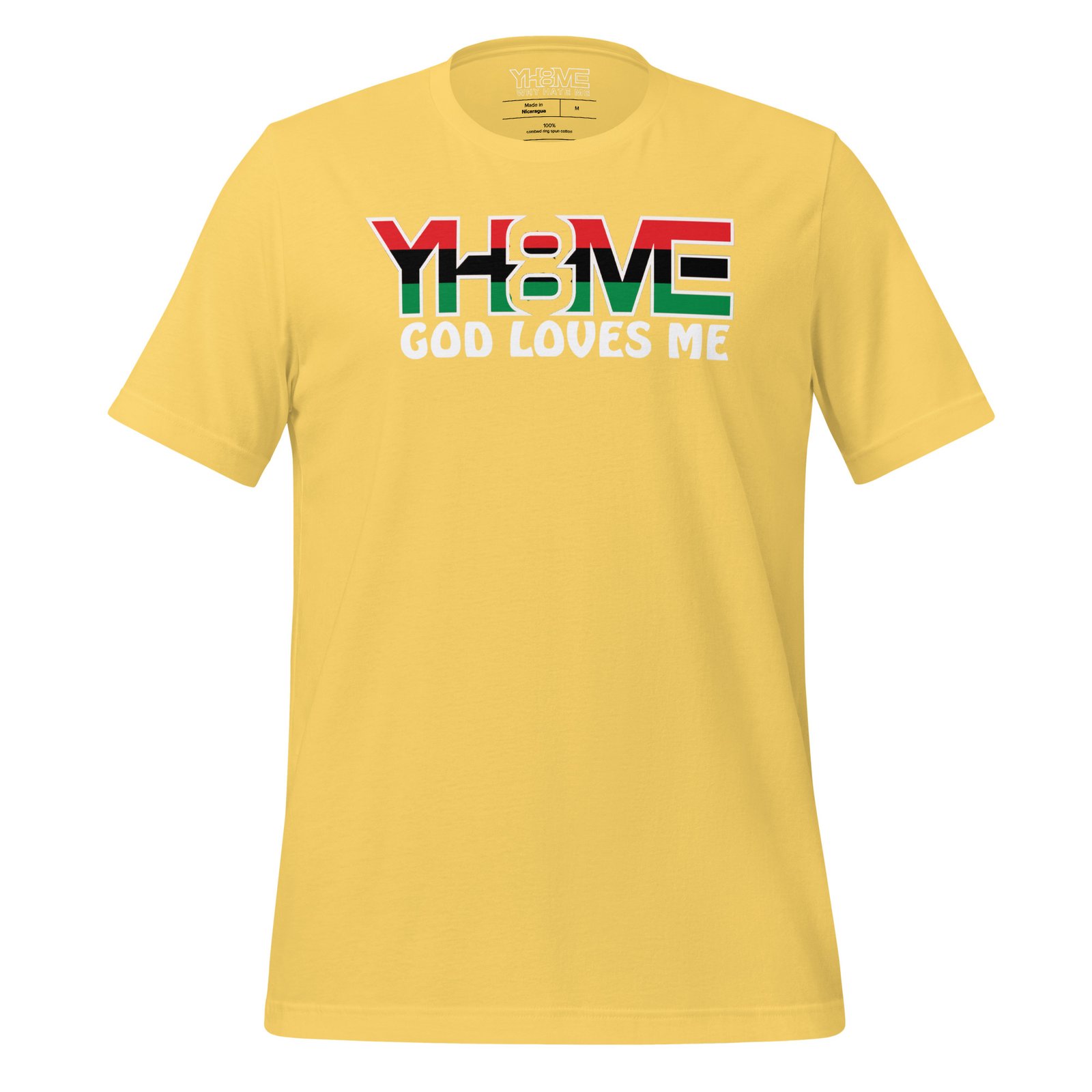 YH8ME GOD LOVES ME BLACK PRIDE T-SHIRT angle 30